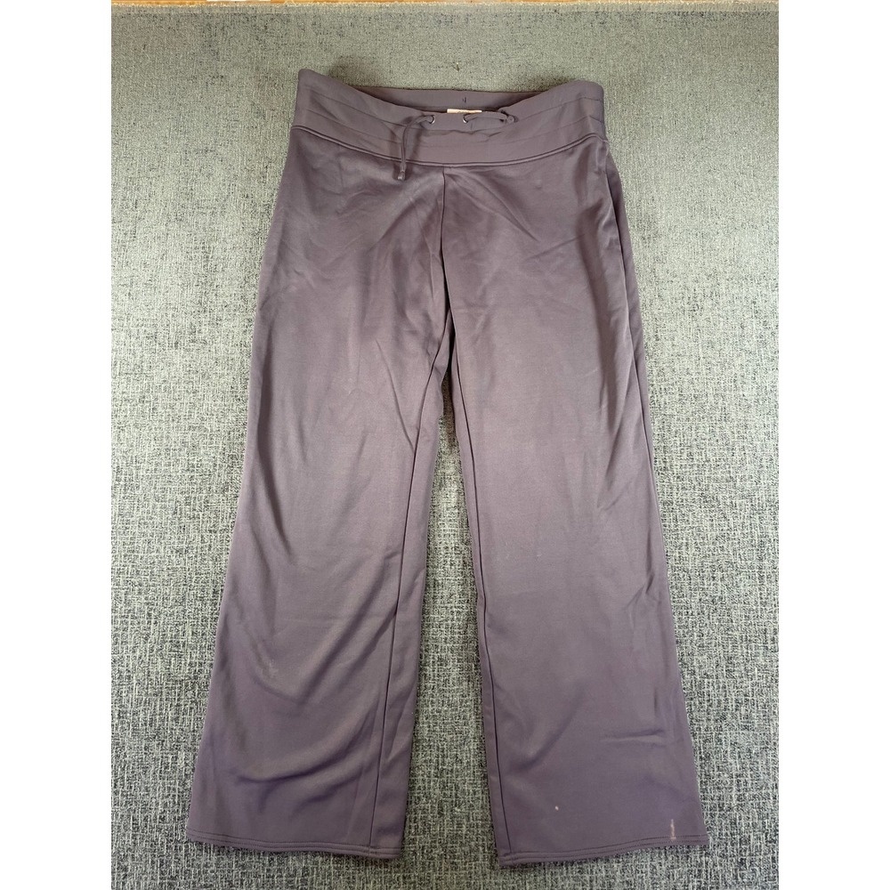 Columbia Womens Straight Leg Active Pants Purple Gray Drawstring Size Large